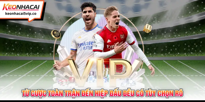 Từ cược toàn trận đến hiệp đấu đều có tùy chọn rõ